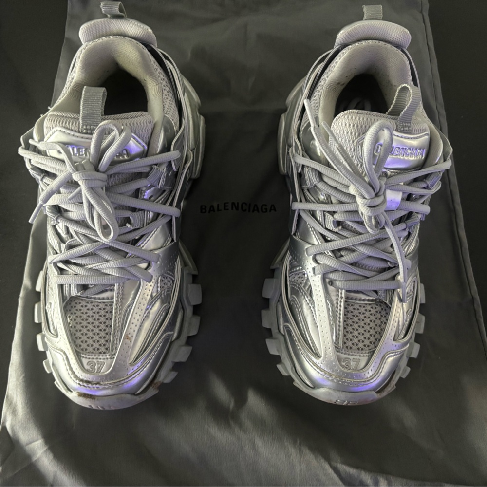 Balenciaga metallic track sneakers